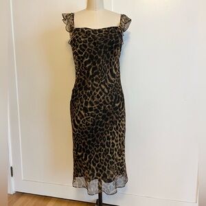 Trio New York Leopard Print Dress with Black Slip
